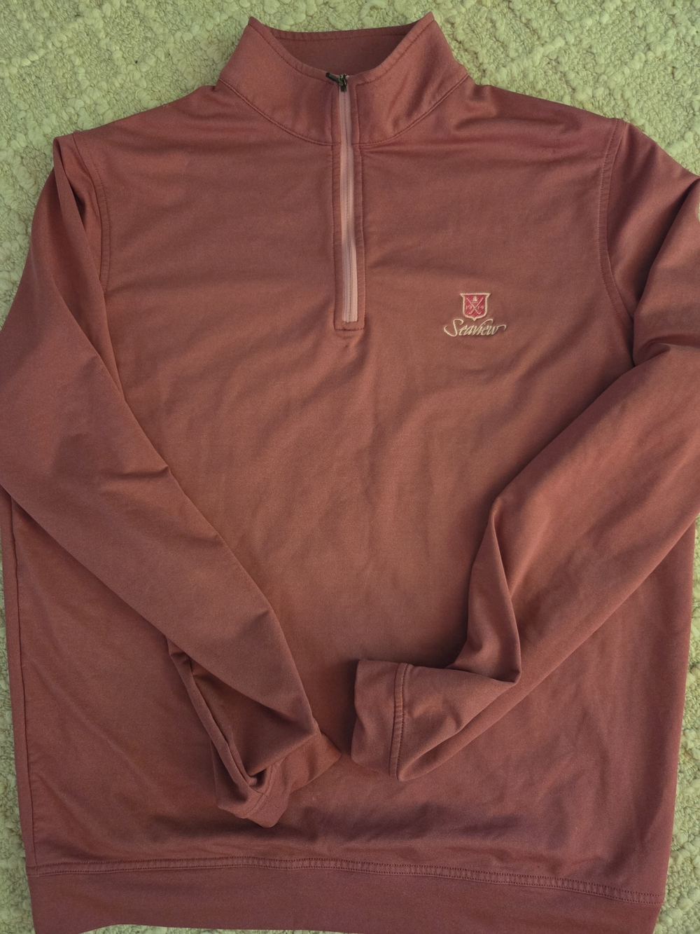 Peter Millar Crown Sport Half-Zip Pullover in Dusty Mauve, Men's M